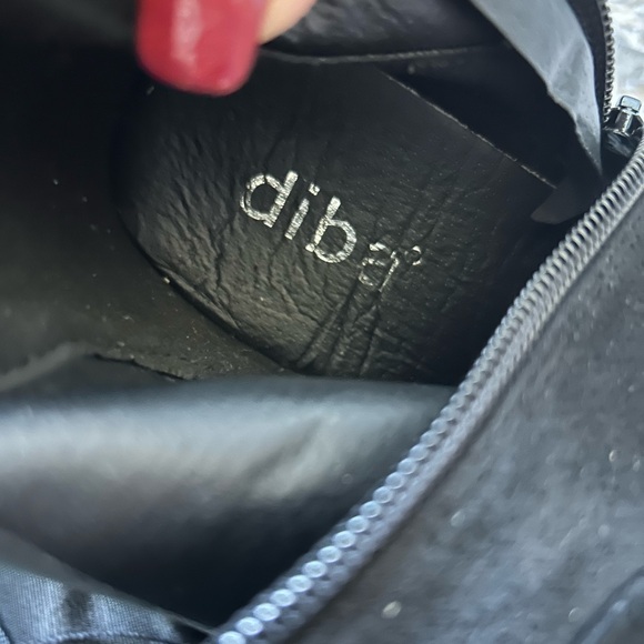 Diba Knee High Moto Chunky Heel Suede like Fabric Boots size 5.5 - Picture 7 of 9